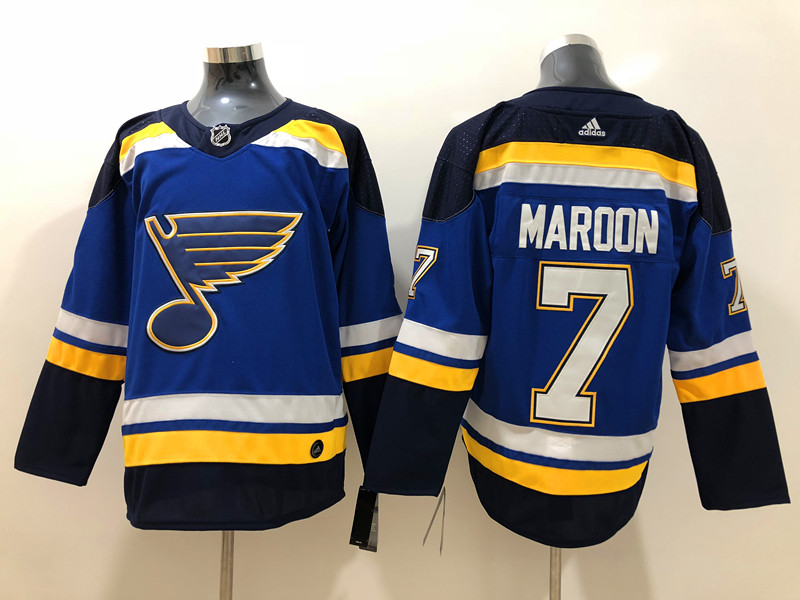 Men's St. Louis Blues Patrick Maroon #7 Blue Home Breakaway Jersey